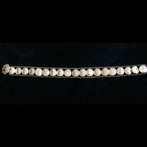 Stella & Dot Signature Scallop & Leather Bracelet